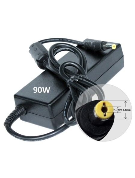 Cargador compatible para portátil ACER / ASUS / TOSHIBA 90W 19V 4.74A 5.5x1.7 mm Dayma